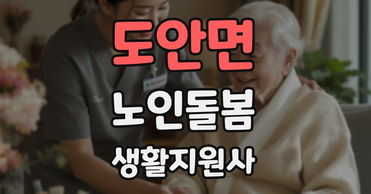 도안면 노인돌봄생활지원사 자격증
