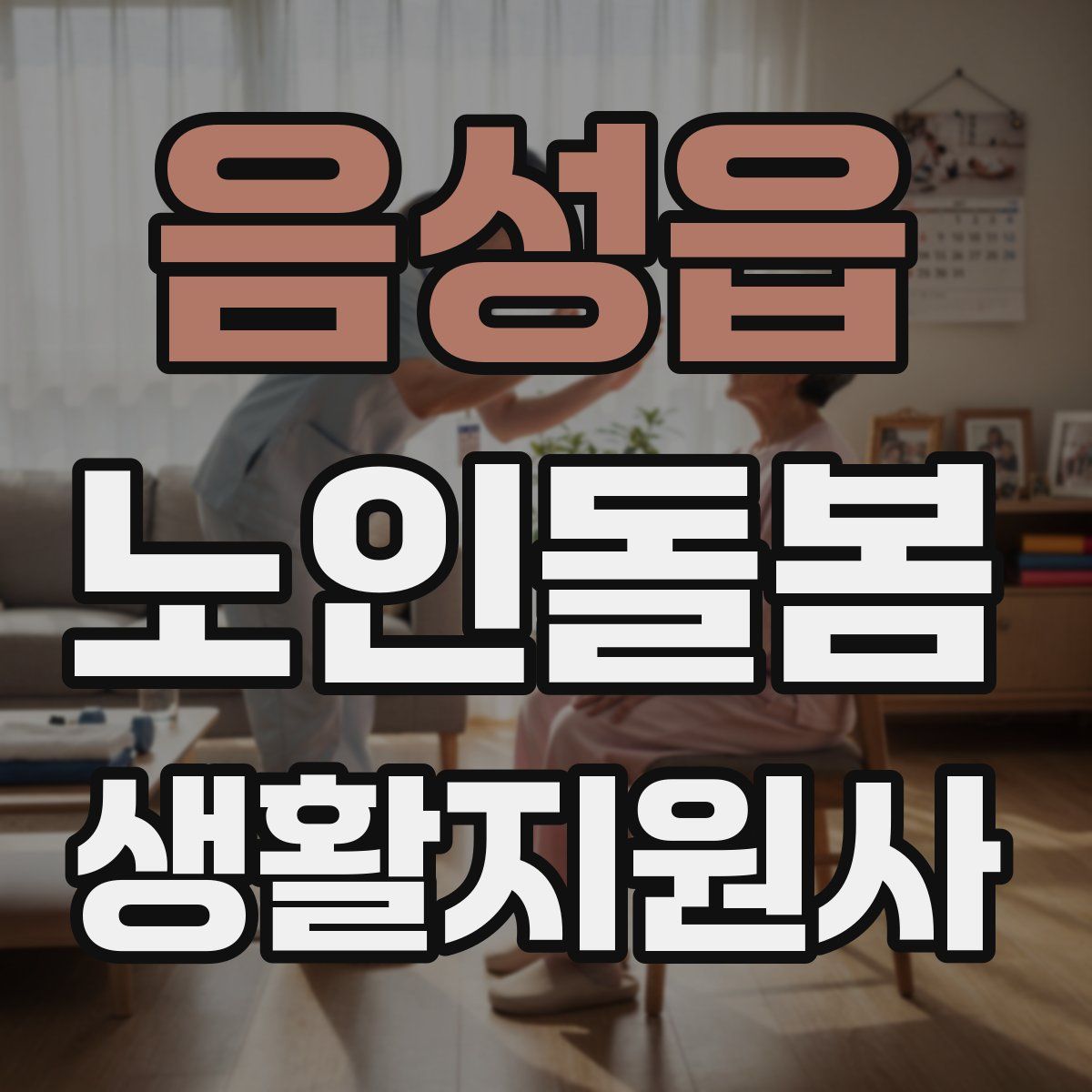 음성읍 노인돌봄생활지원사 자격증