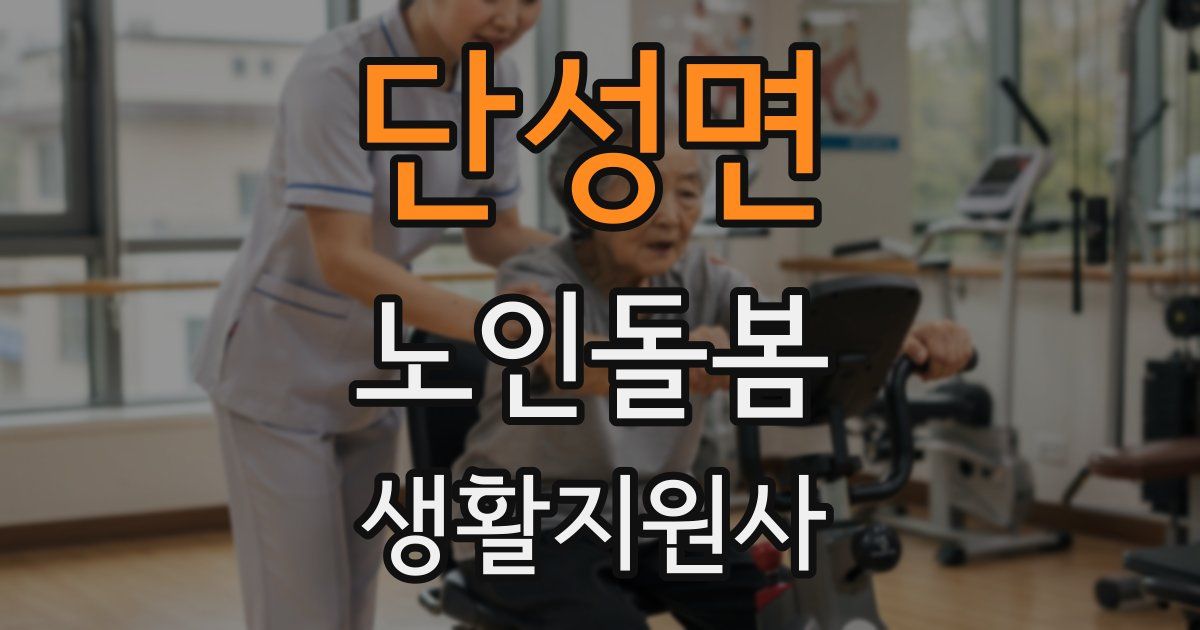단성면 노인돌봄생활지원사 자격증