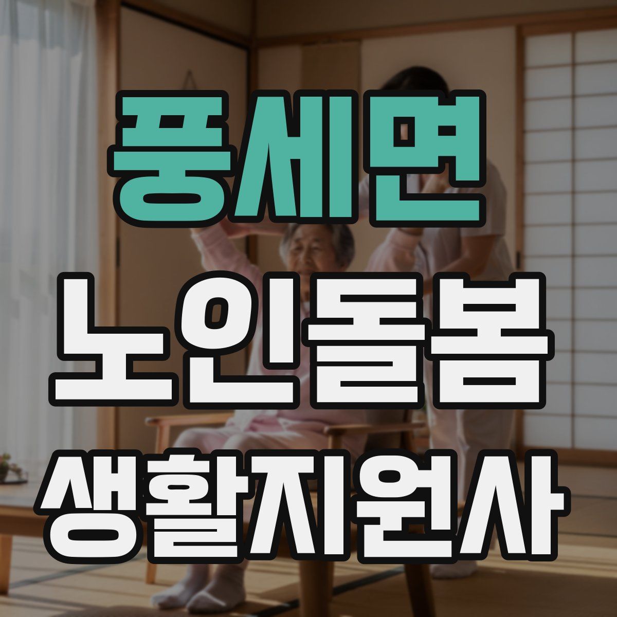 풍세면 노인돌봄생활지원사 자격증