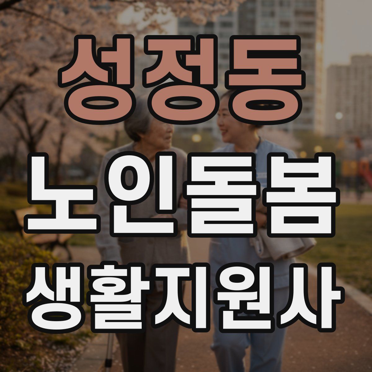 성정동 노인돌봄생활지원사 자격증