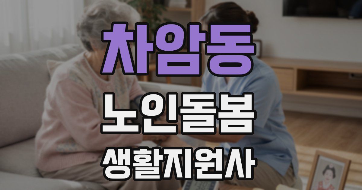 차암동 노인돌봄생활지원사 자격증
