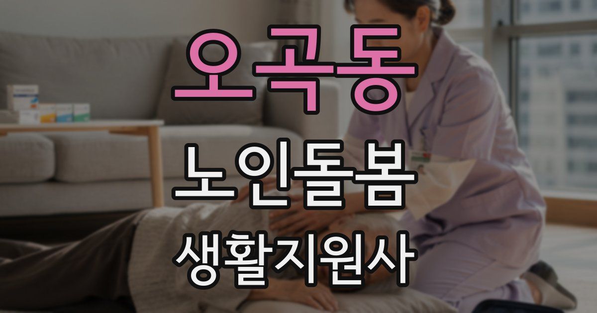 오곡동 노인돌봄생활지원사 자격증
