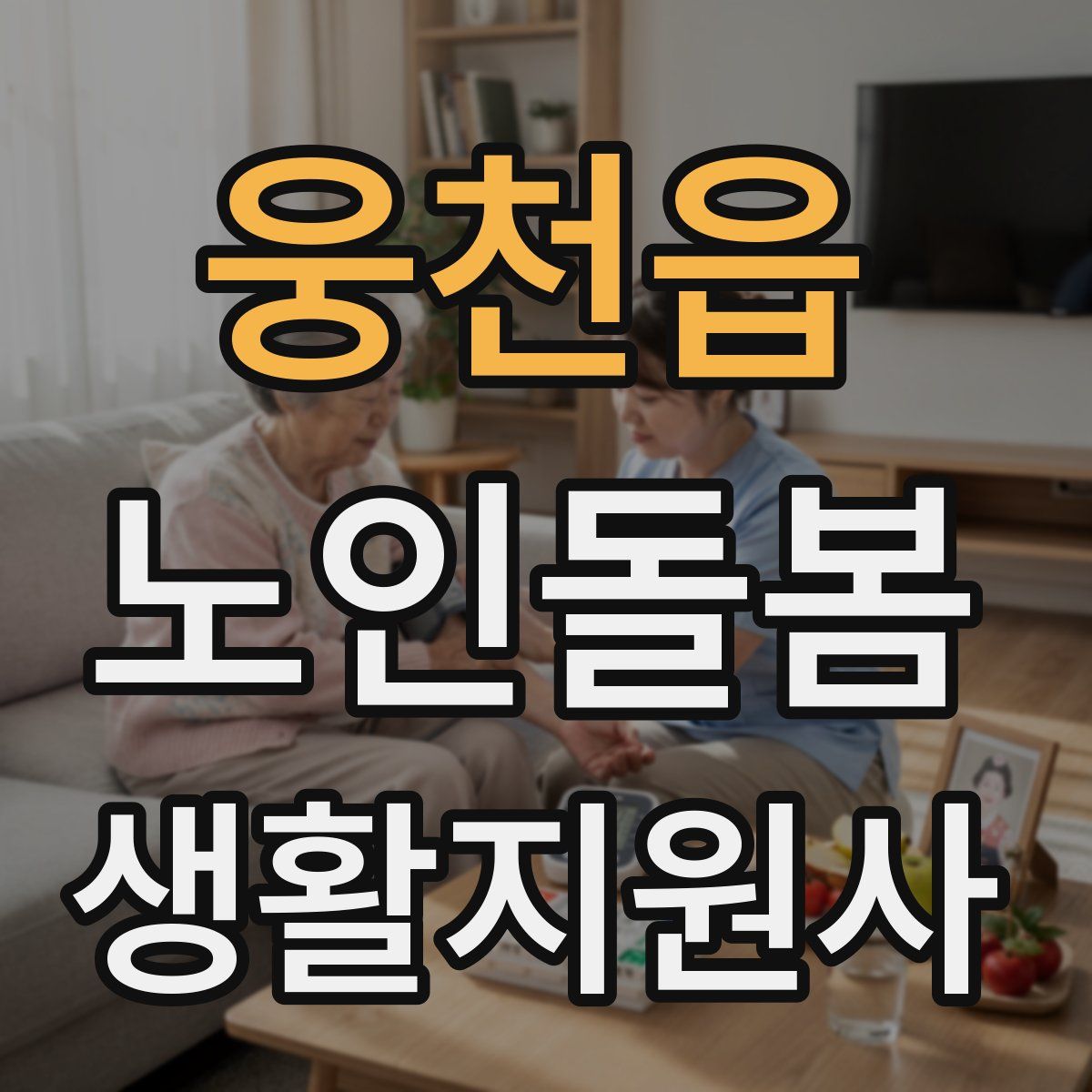 웅천읍 노인돌봄생활지원사 자격증
