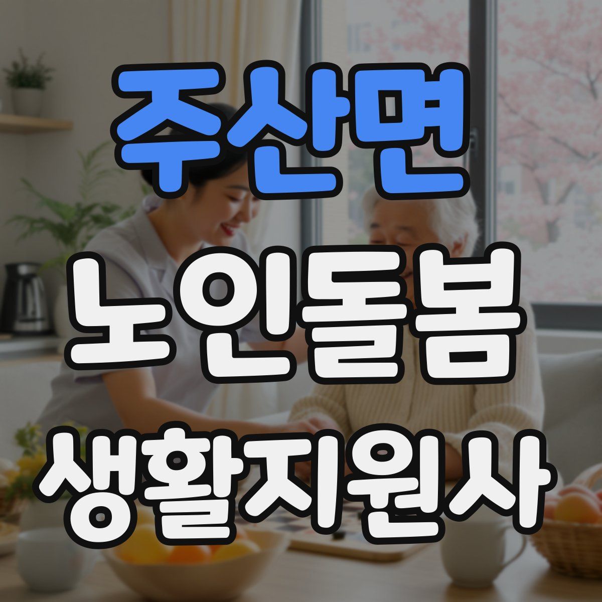 주산면 노인돌봄생활지원사 자격증