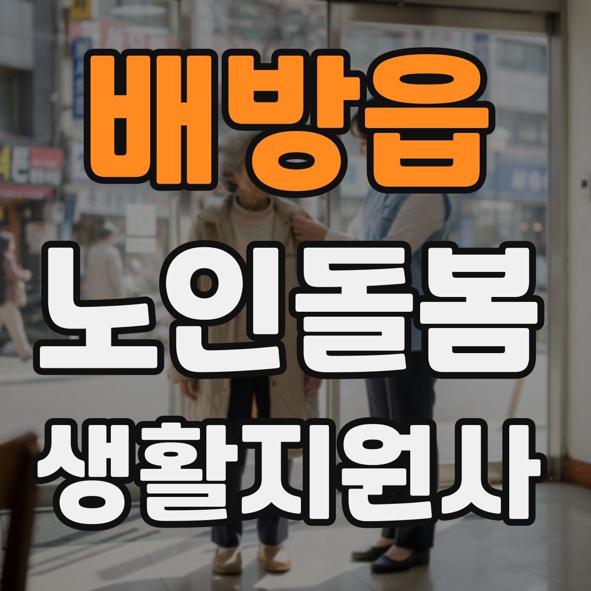 배방읍 노인돌봄생활지원사 자격증