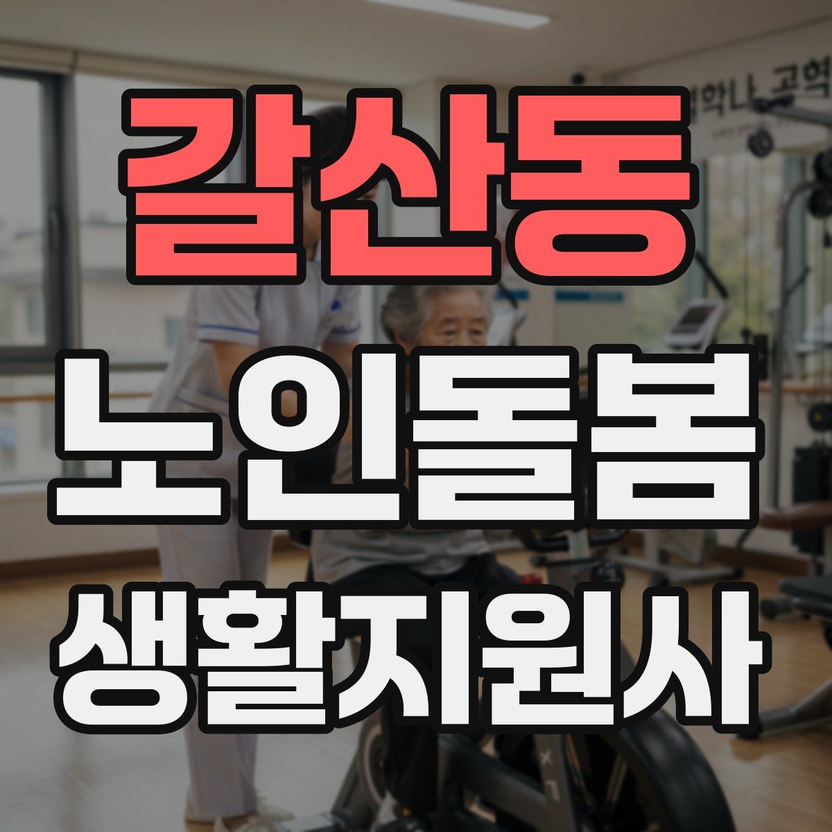 갈산동 노인돌봄생활지원사 자격증