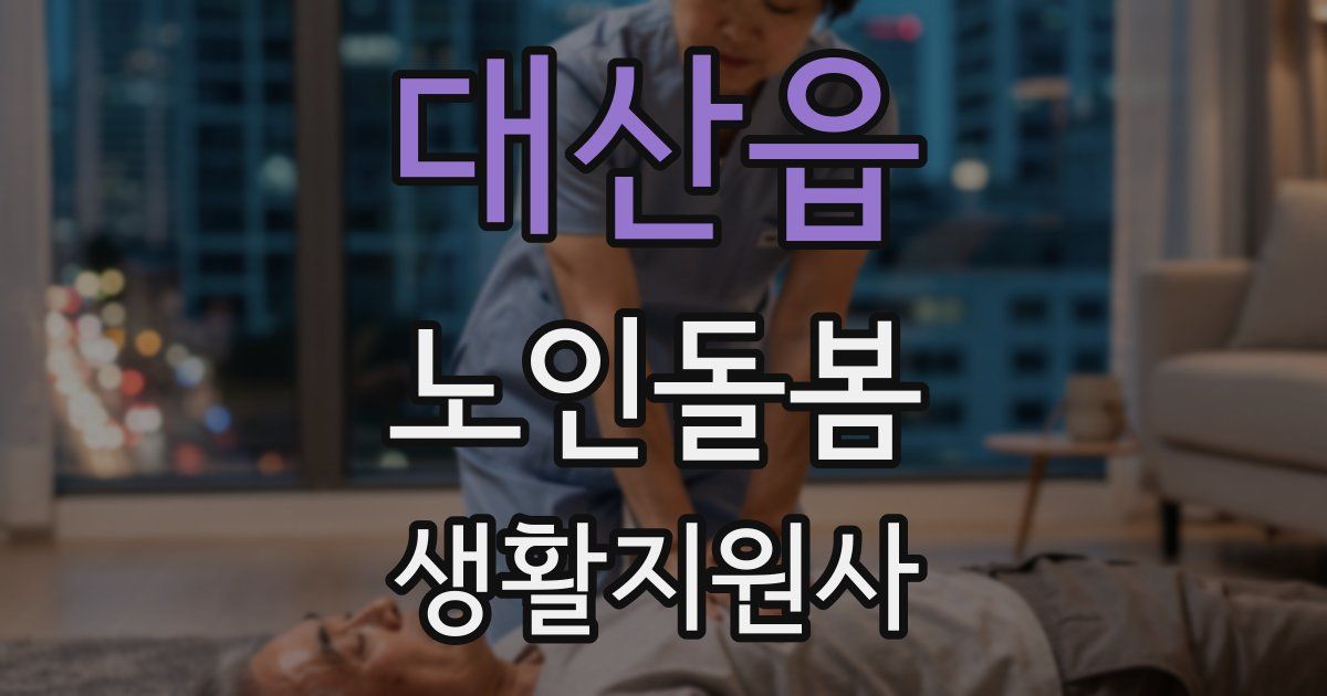 대산읍 노인돌봄생활지원사 자격증