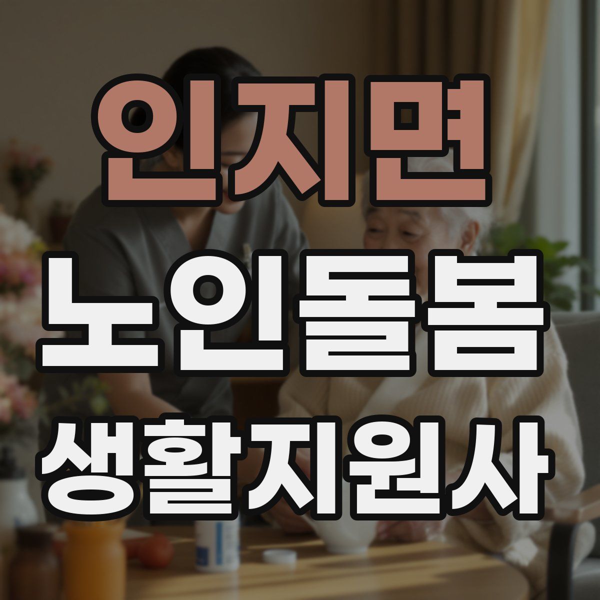 인지면 노인돌봄생활지원사 자격증
