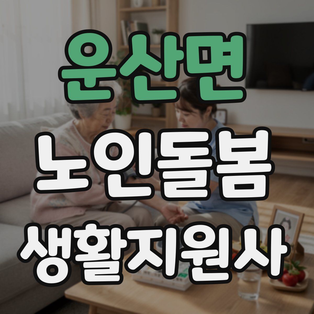 운산면 노인돌봄생활지원사 자격증