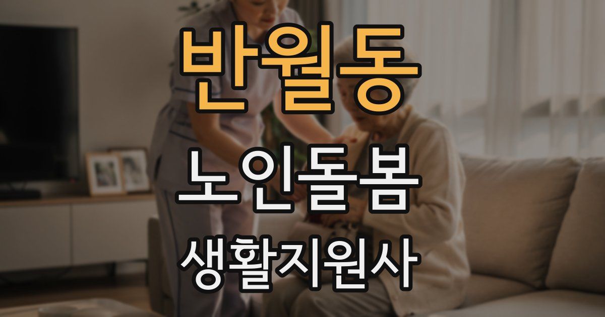 반월동 노인돌봄생활지원사 자격증