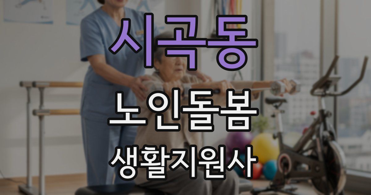 시곡동 노인돌봄생활지원사 자격증