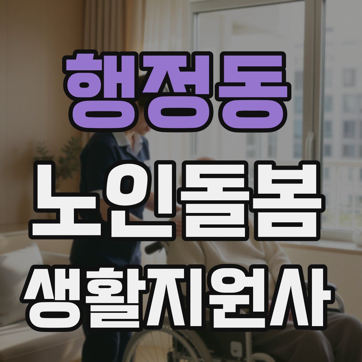 행정동 노인돌봄생활지원사 자격증