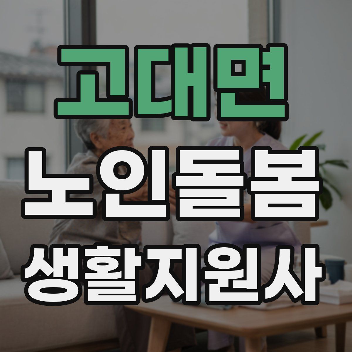 고대면 노인돌봄생활지원사 자격증