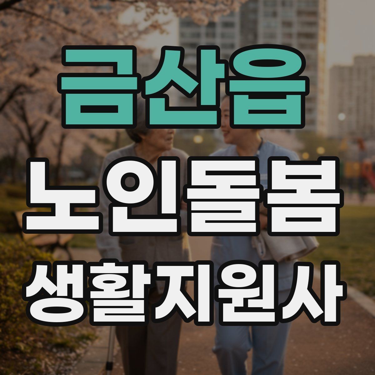 금산읍 노인돌봄생활지원사 자격증 독감 유행 시 방문 시 주의사항