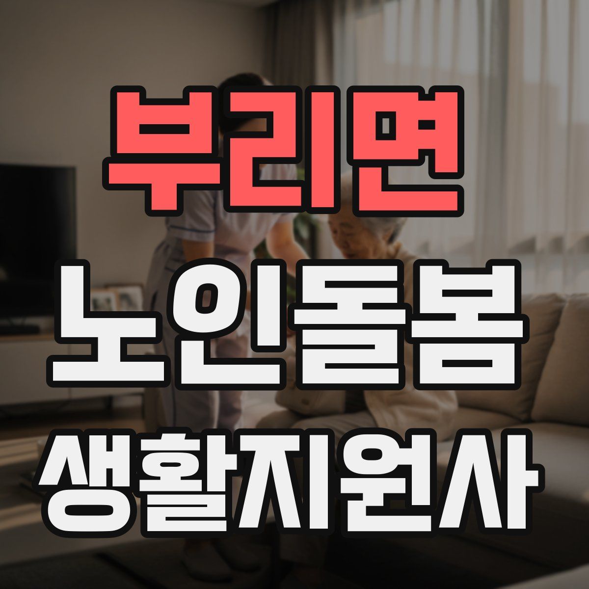 부리면 노인돌봄생활지원사 자격증