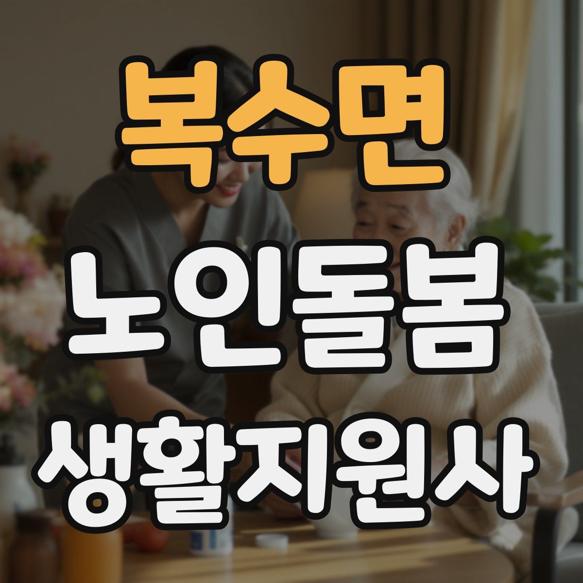 복수면 노인돌봄생활지원사 자격증