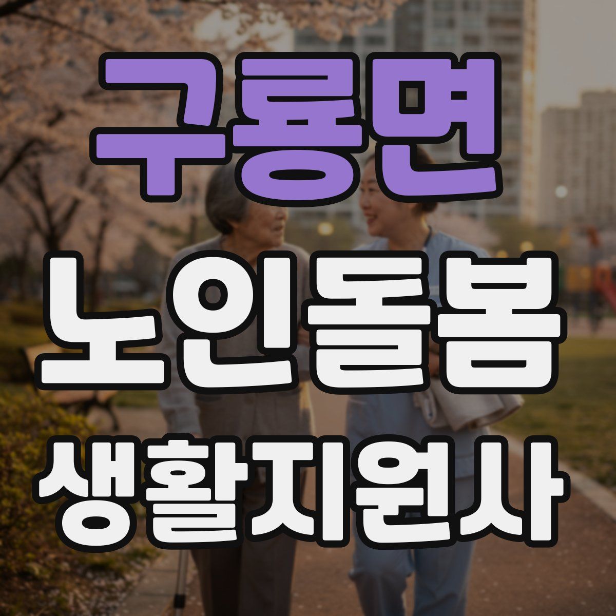 구룡면 노인돌봄생활지원사 자격증