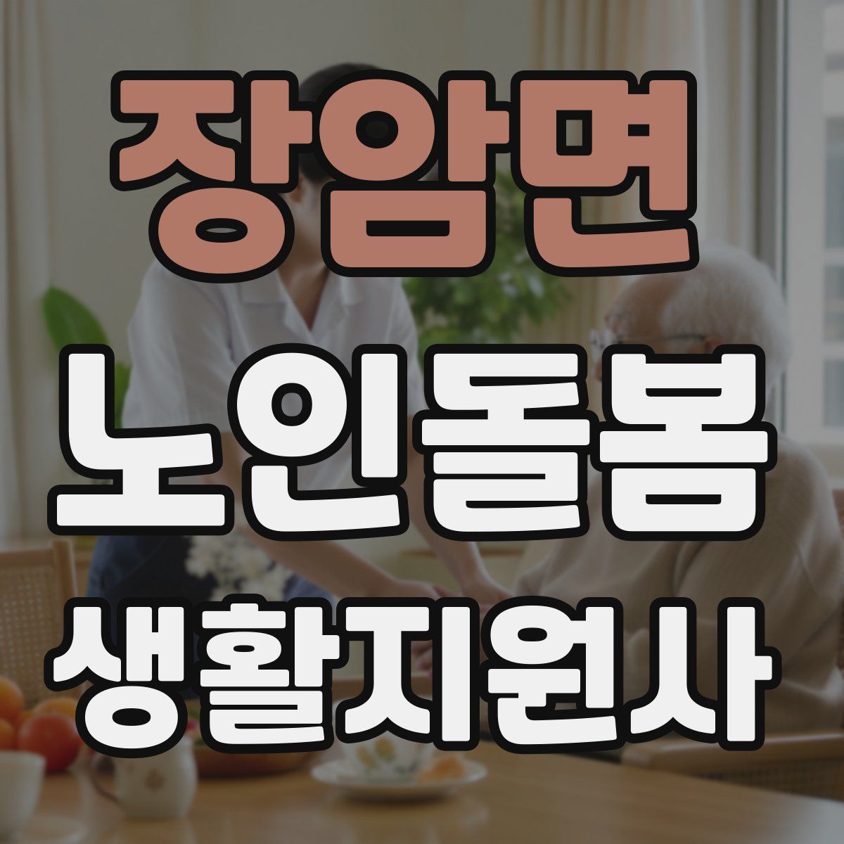 장암면 노인돌봄생활지원사 자격증