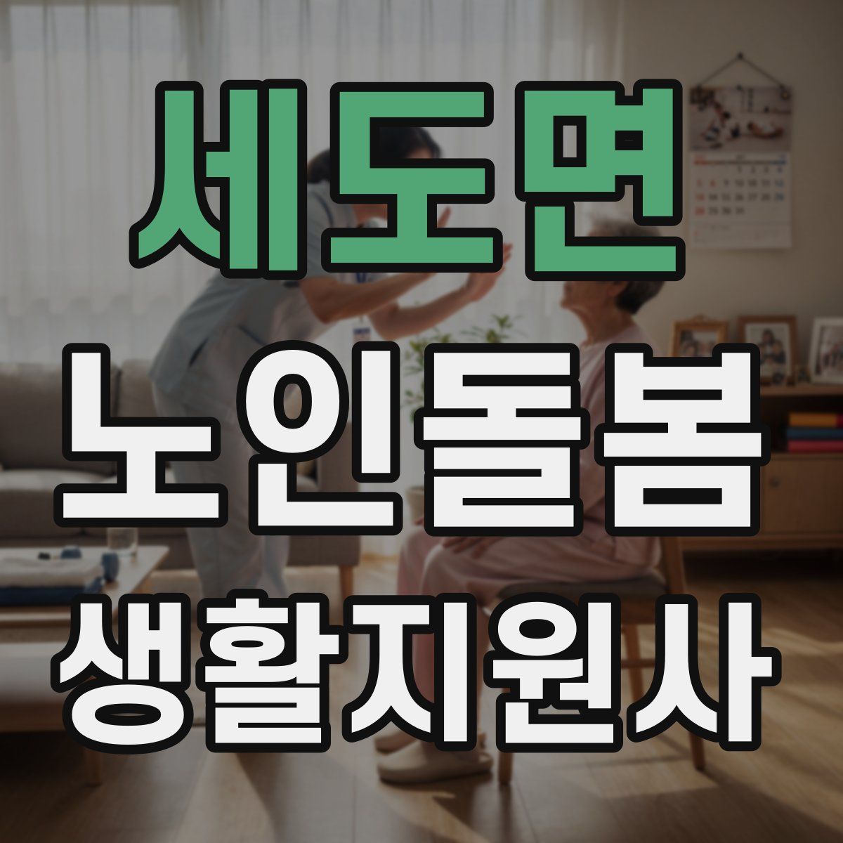 세도면 노인돌봄생활지원사 자격증
