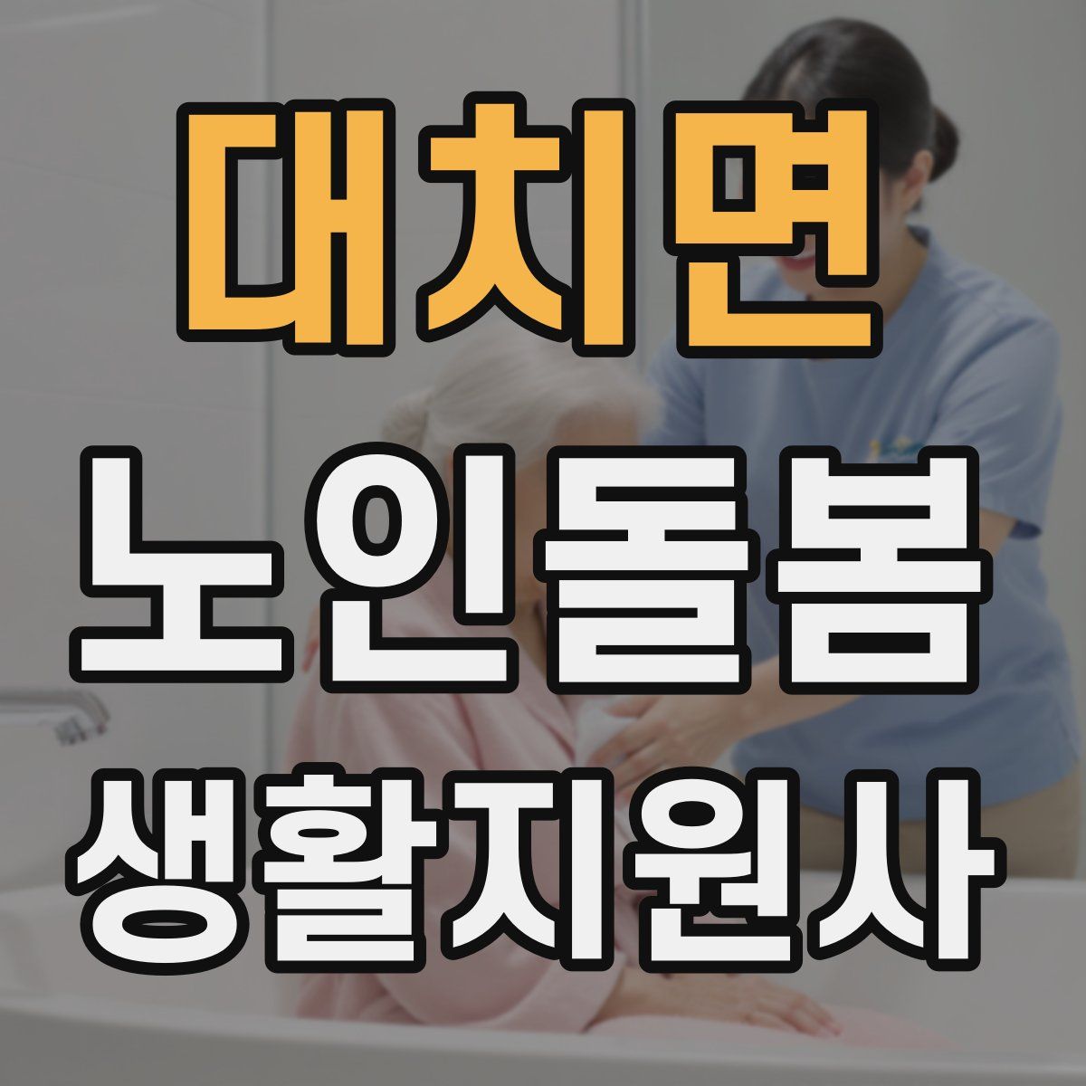 대치면 노인돌봄생활지원사 자격증