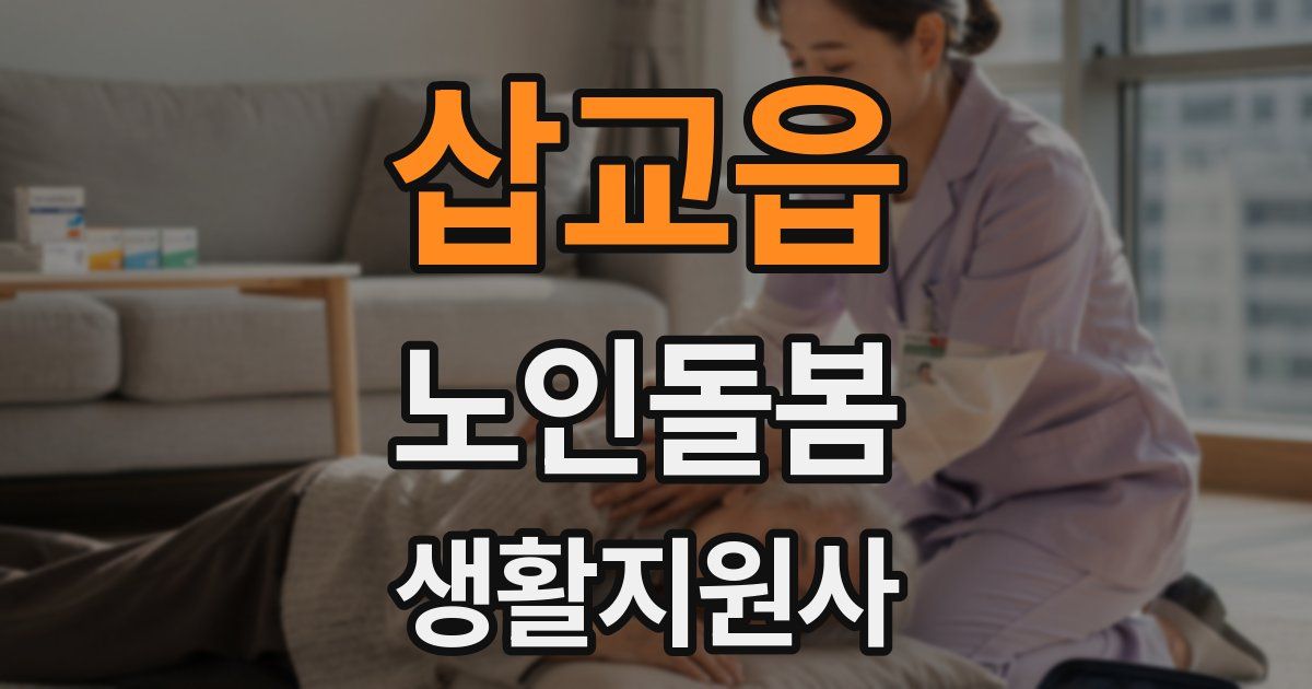 삽교읍 노인돌봄생활지원사 자격증