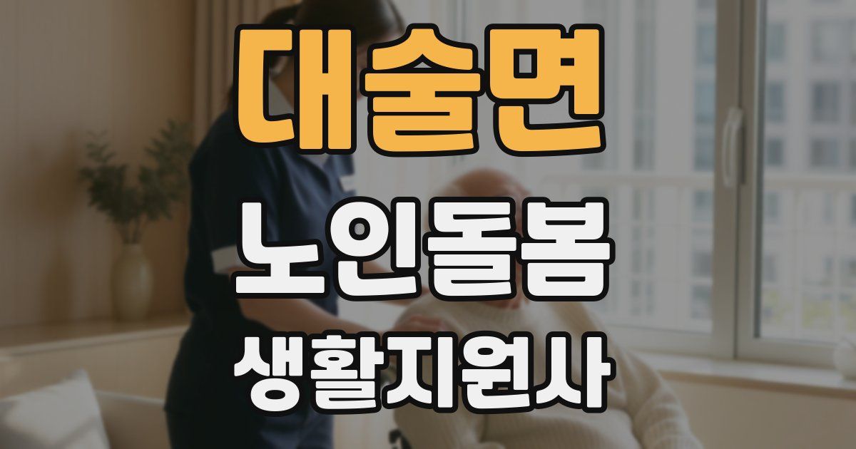대술면 노인돌봄생활지원사 자격증