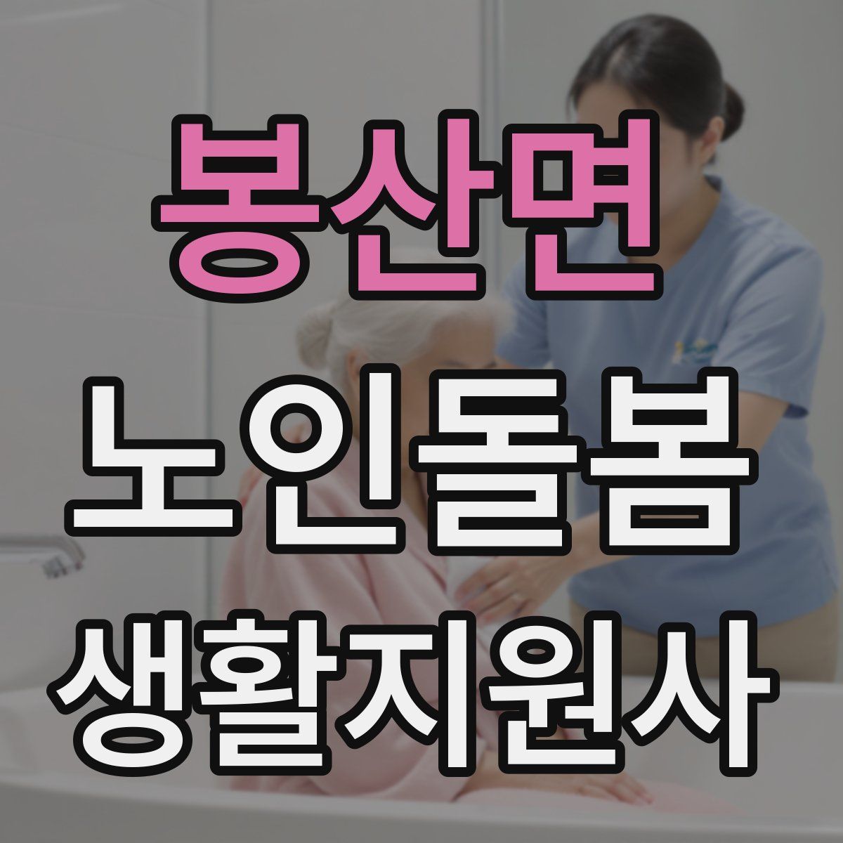 봉산면 노인돌봄생활지원사 자격증