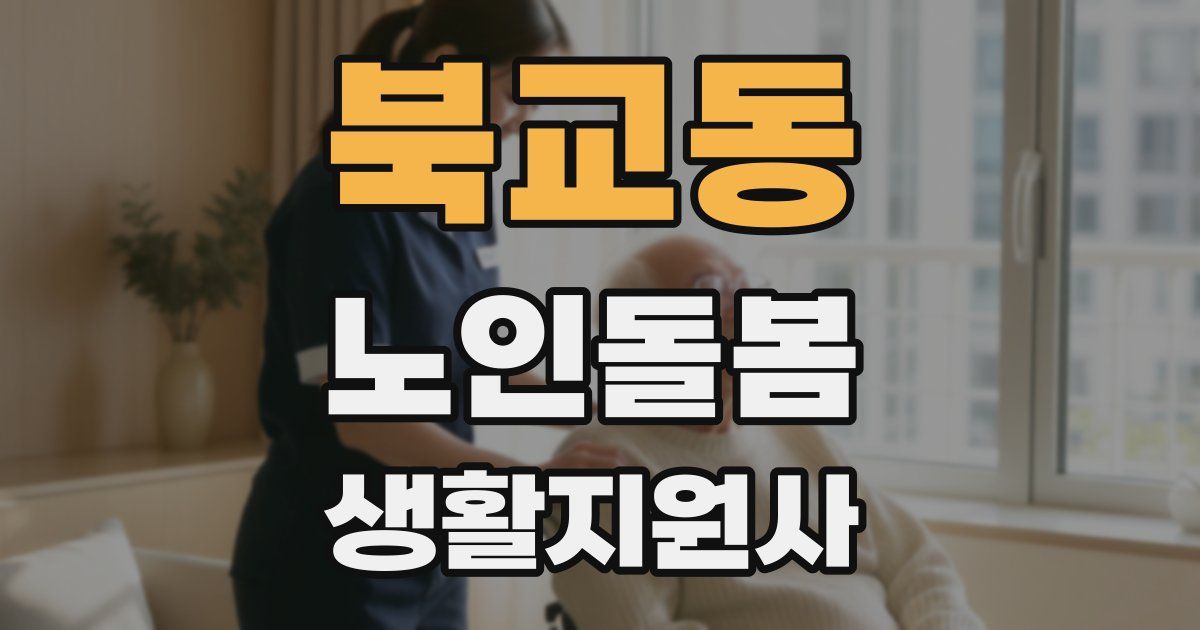 북교동 노인돌봄생활지원사 자격증