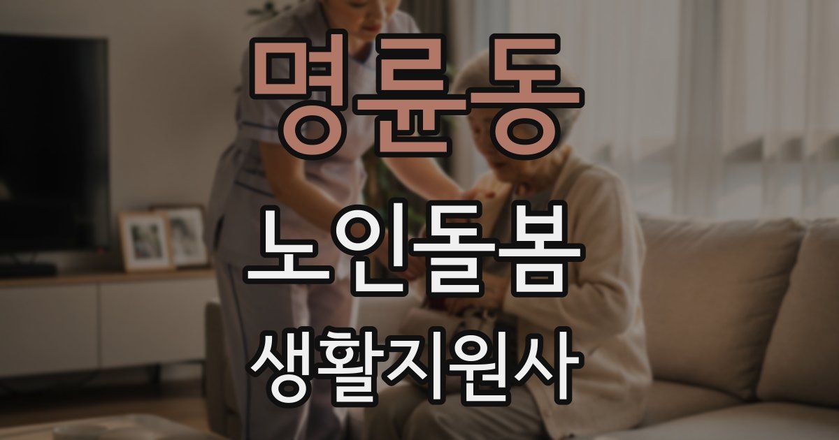 명륜동 노인돌봄생활지원사 자격증