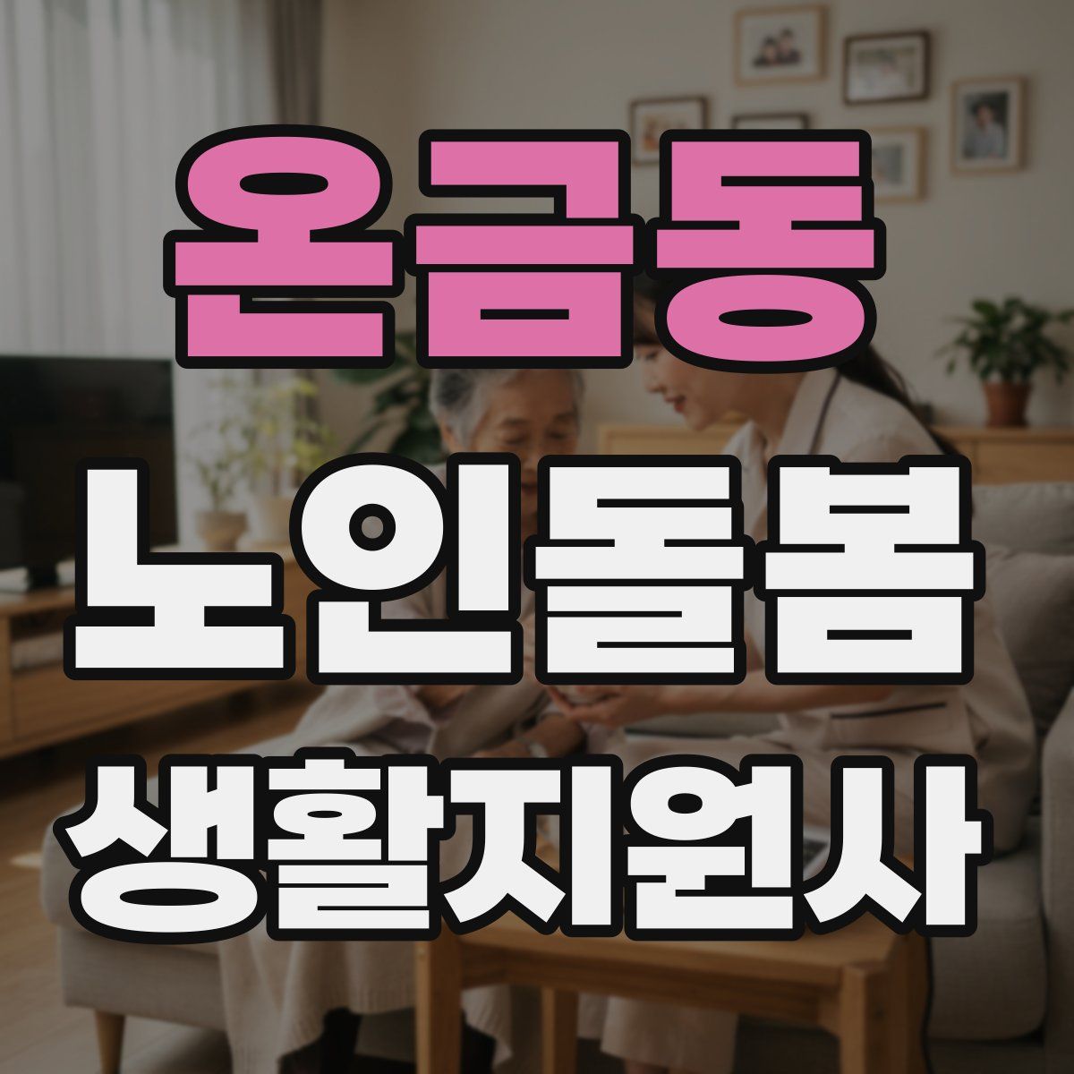 온금동 노인돌봄생활지원사 자격증