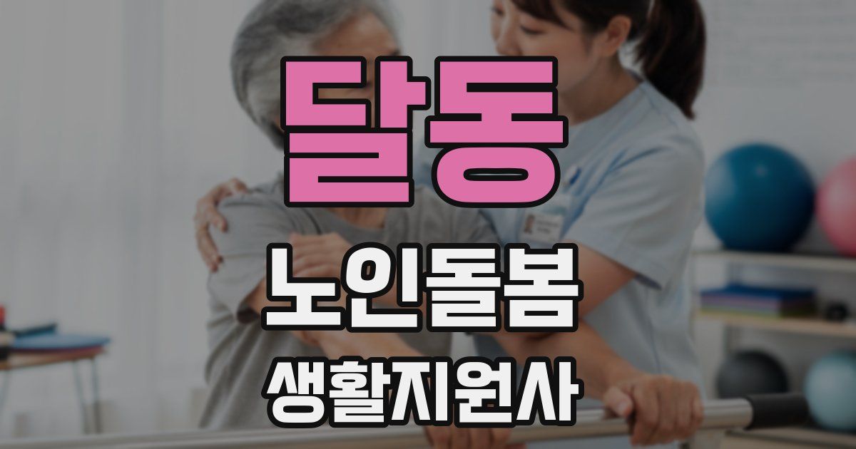 달동 노인돌봄생활지원사 자격증