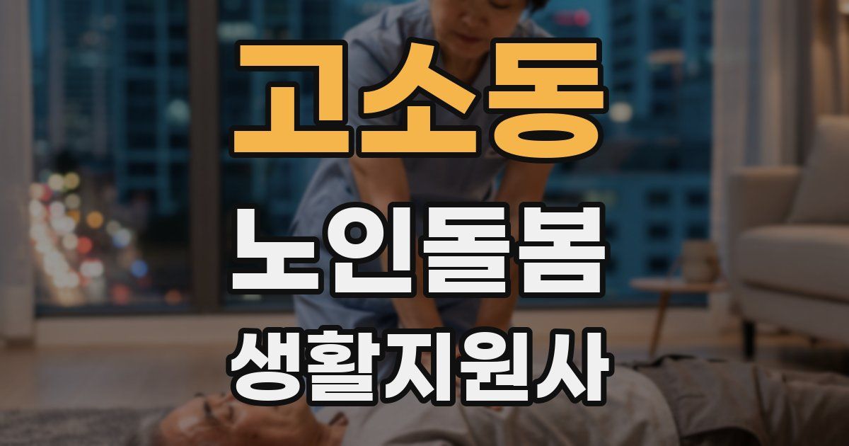 고소동 노인돌봄생활지원사 자격증