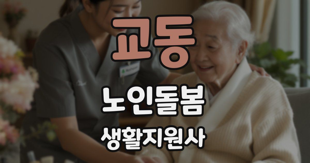 교동 노인돌봄생활지원사 자격증