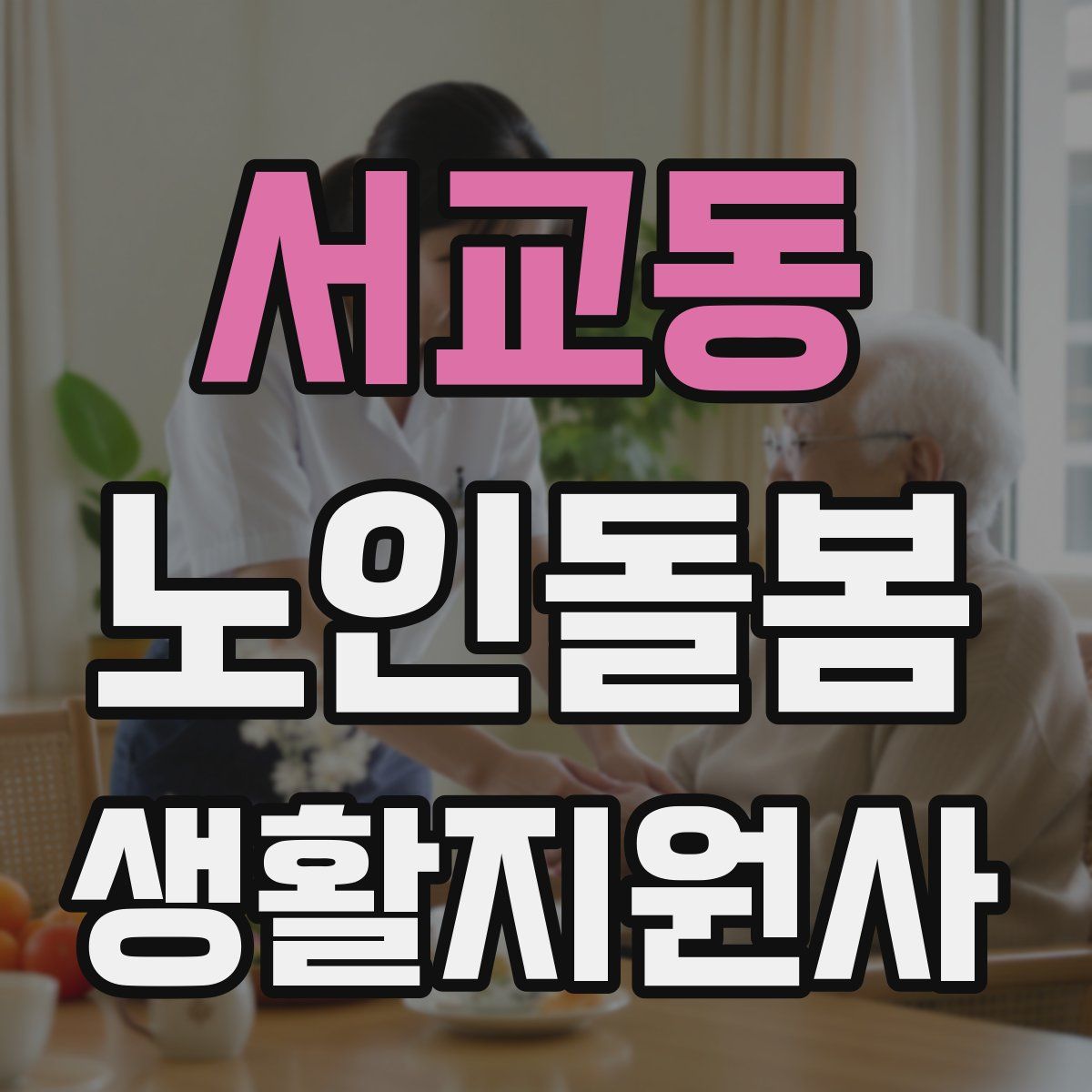 서교동 노인돌봄생활지원사 자격증