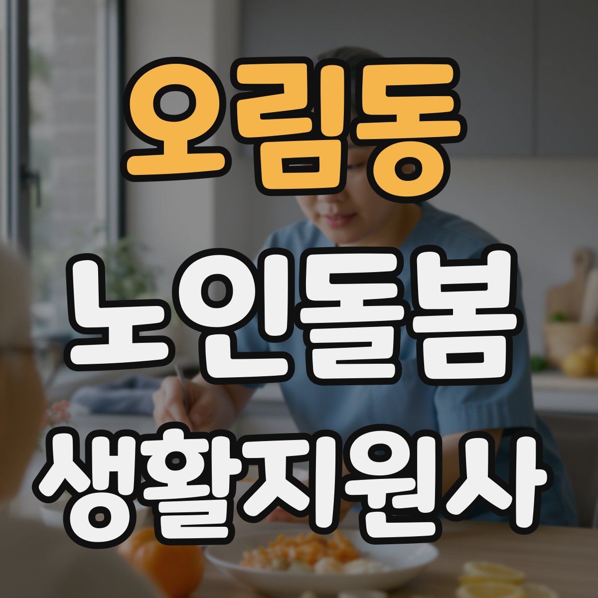 오림동 노인돌봄생활지원사 자격증