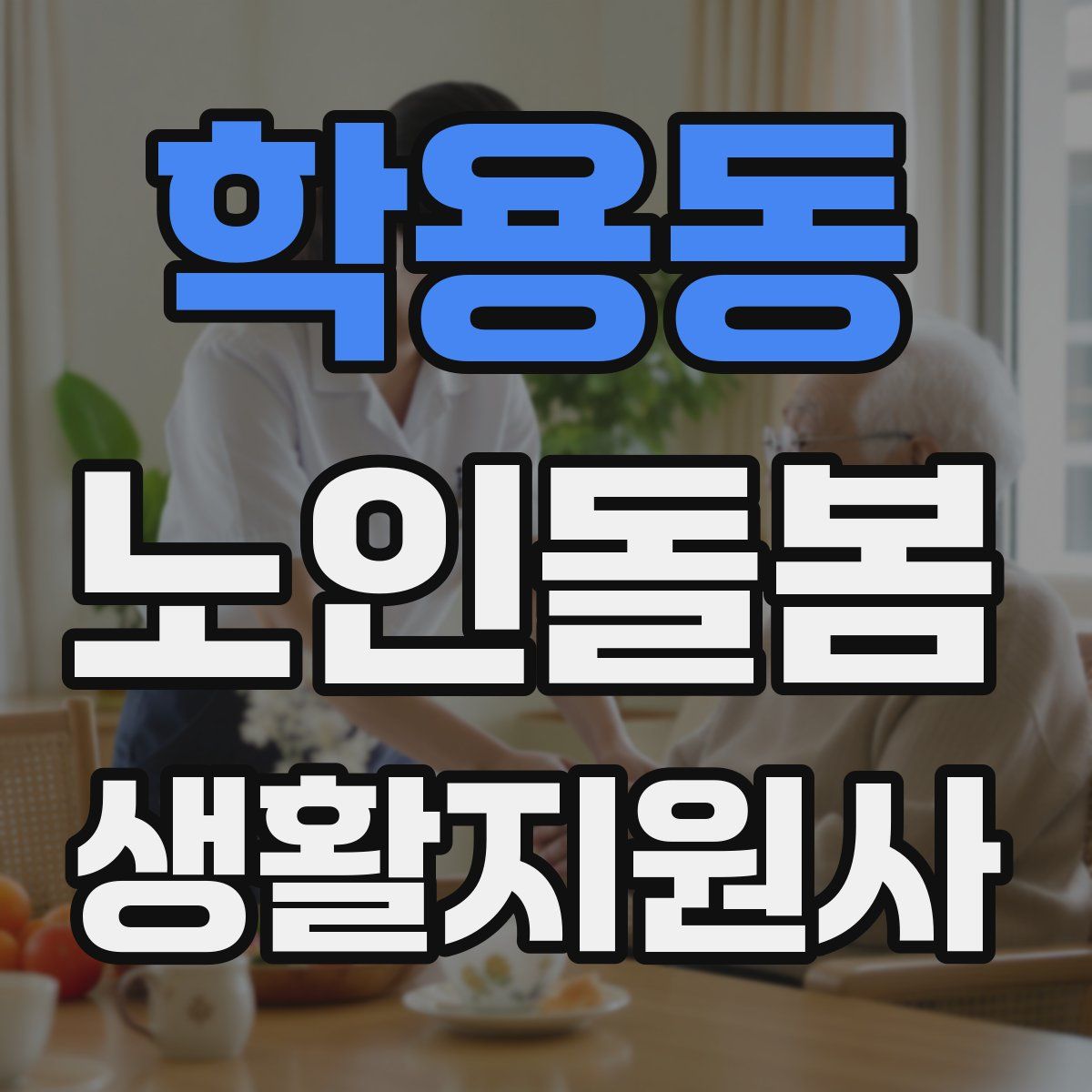 학용동 노인돌봄생활지원사 자격증
