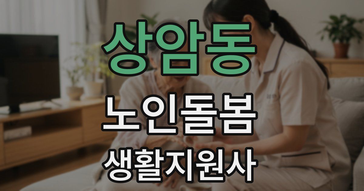 상암동 노인돌봄생활지원사 자격증