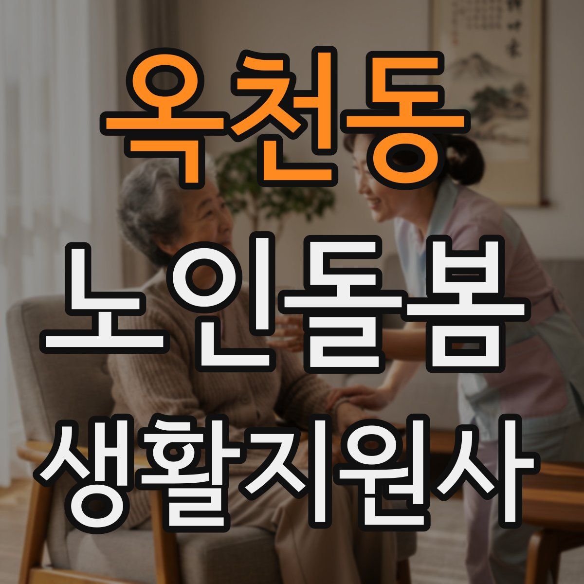 옥천동 노인돌봄생활지원사 자격증