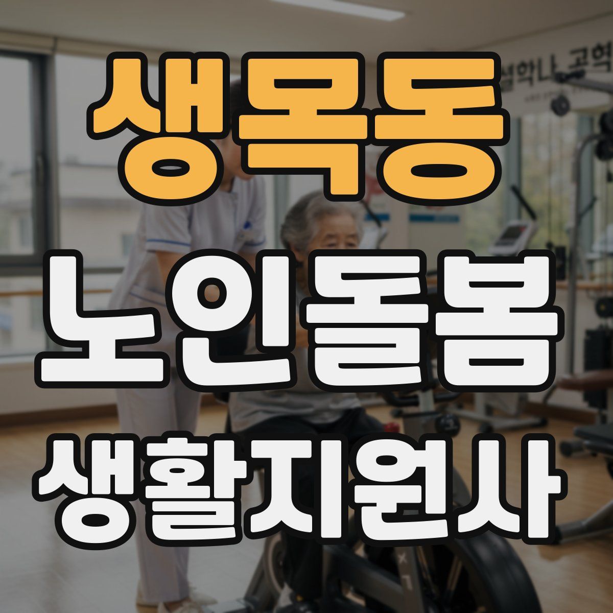 생목동 노인돌봄생활지원사 자격증