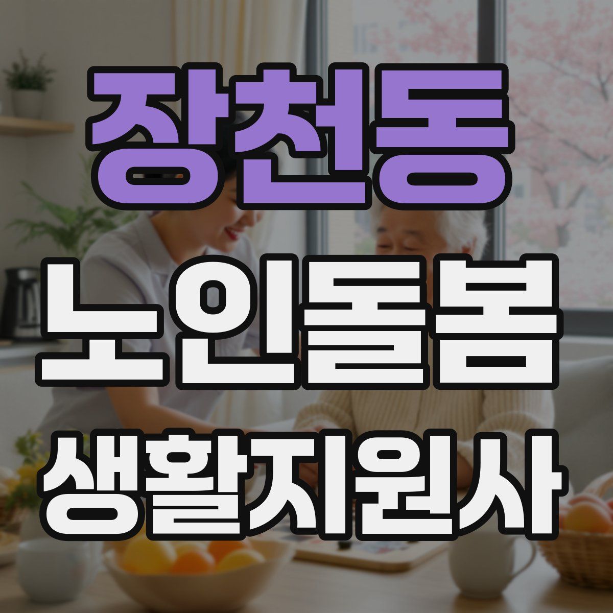 장천동 노인돌봄생활지원사 자격증
