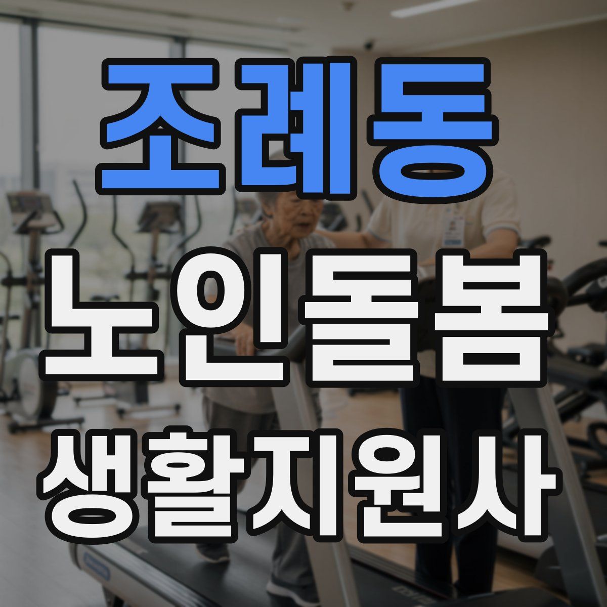 조례동 노인돌봄생활지원사 자격증