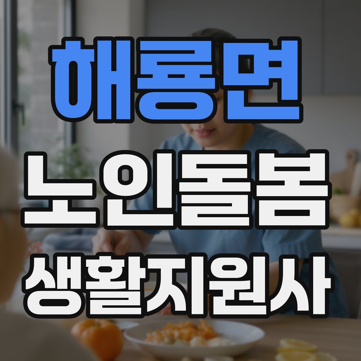 해룡면 노인돌봄생활지원사 자격증