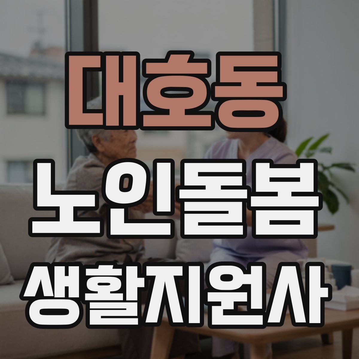 대호동 노인돌봄생활지원사 자격증 감염 취약 어르신을 위한 주의사항