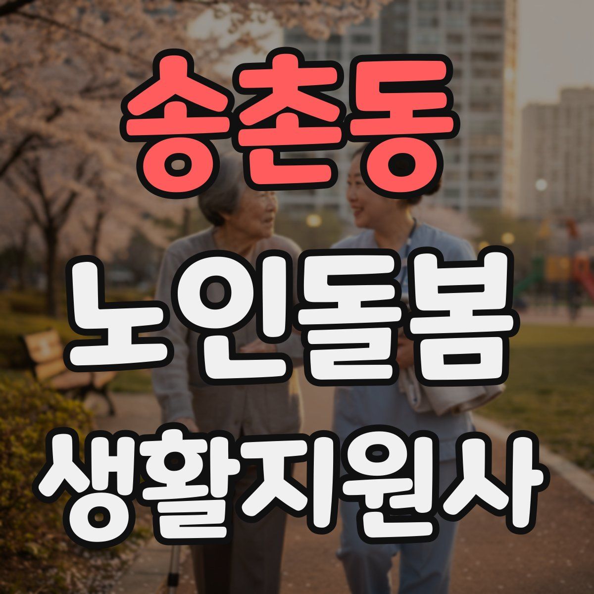송촌동 노인돌봄생활지원사 자격증