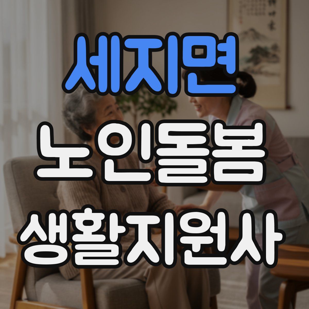 세지면 노인돌봄생활지원사 자격증