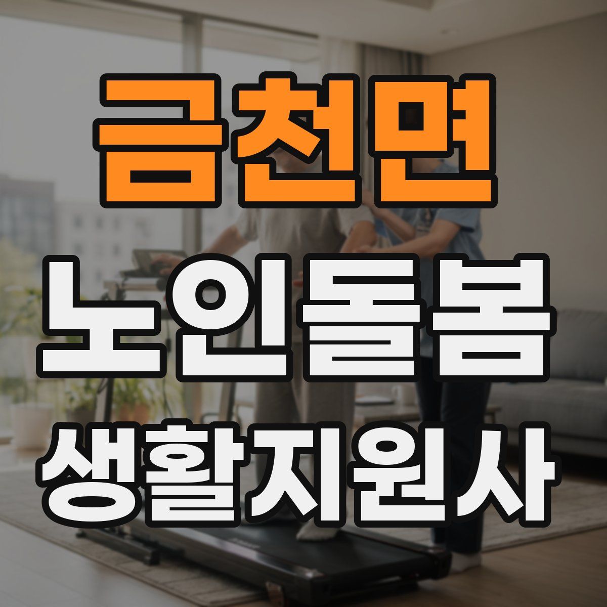 금천면 노인돌봄생활지원사 자격증