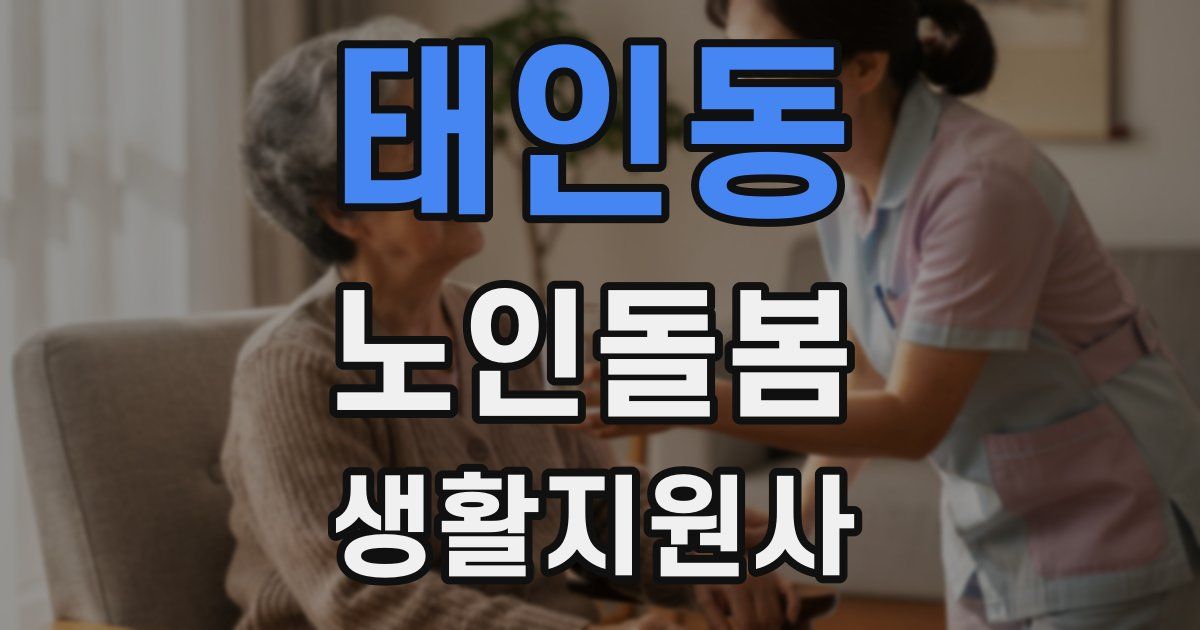태인동 노인돌봄생활지원사 자격증