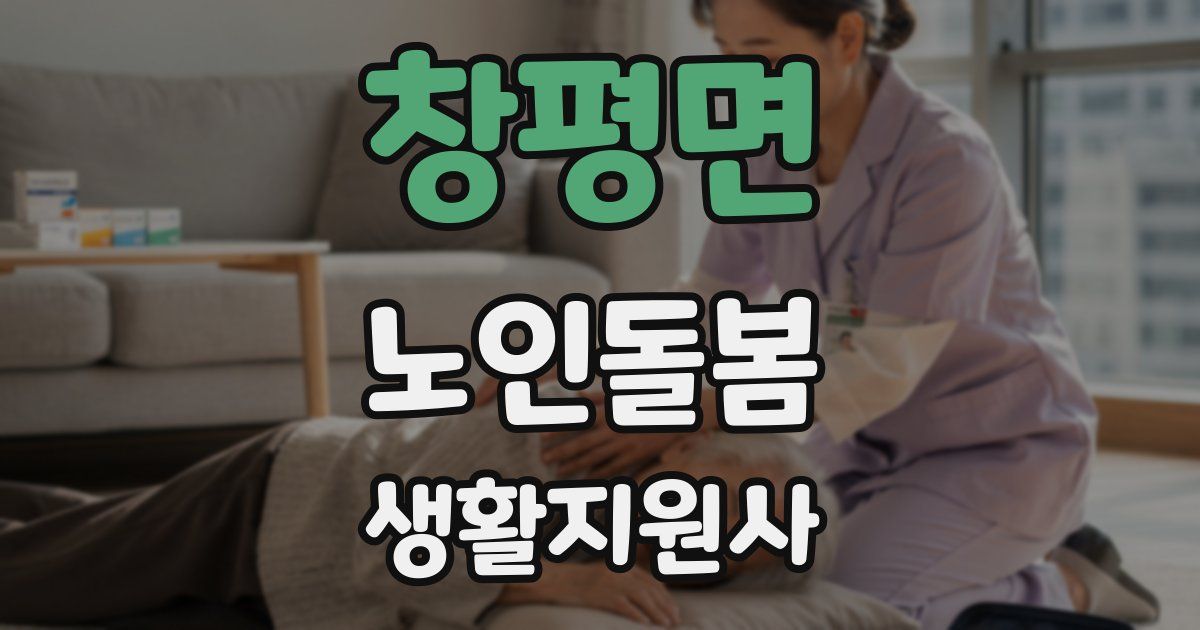 창평면 노인돌봄생활지원사 자격증