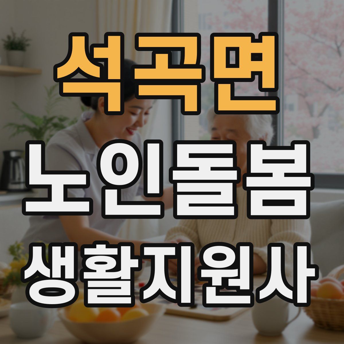 석곡면 노인돌봄생활지원사 자격증